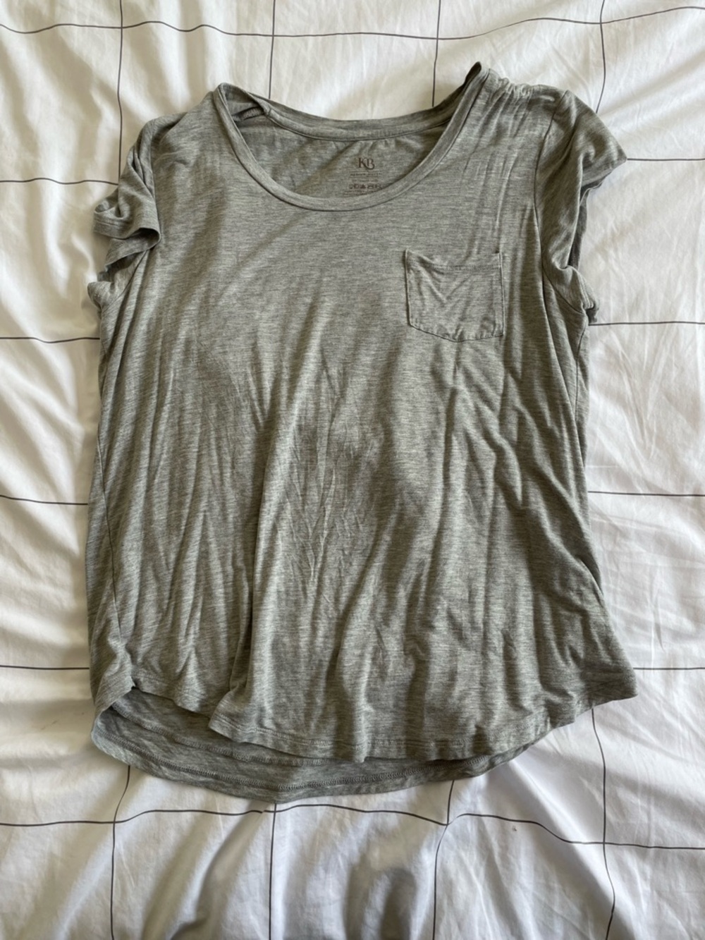 Lightweight Gray Women's Pocket Tee - nursing shirt
